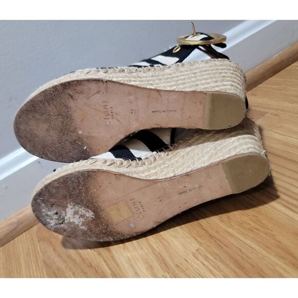 CELINE- Sandals - Stripes Wedge 6 - Picture 10 of 11